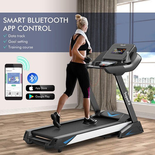 Apex Gym 4.75 HP Foldable Treadmill – Smart APP - Controlled Runner with 15 Auto Incline for Home Cardio - Apex Gym