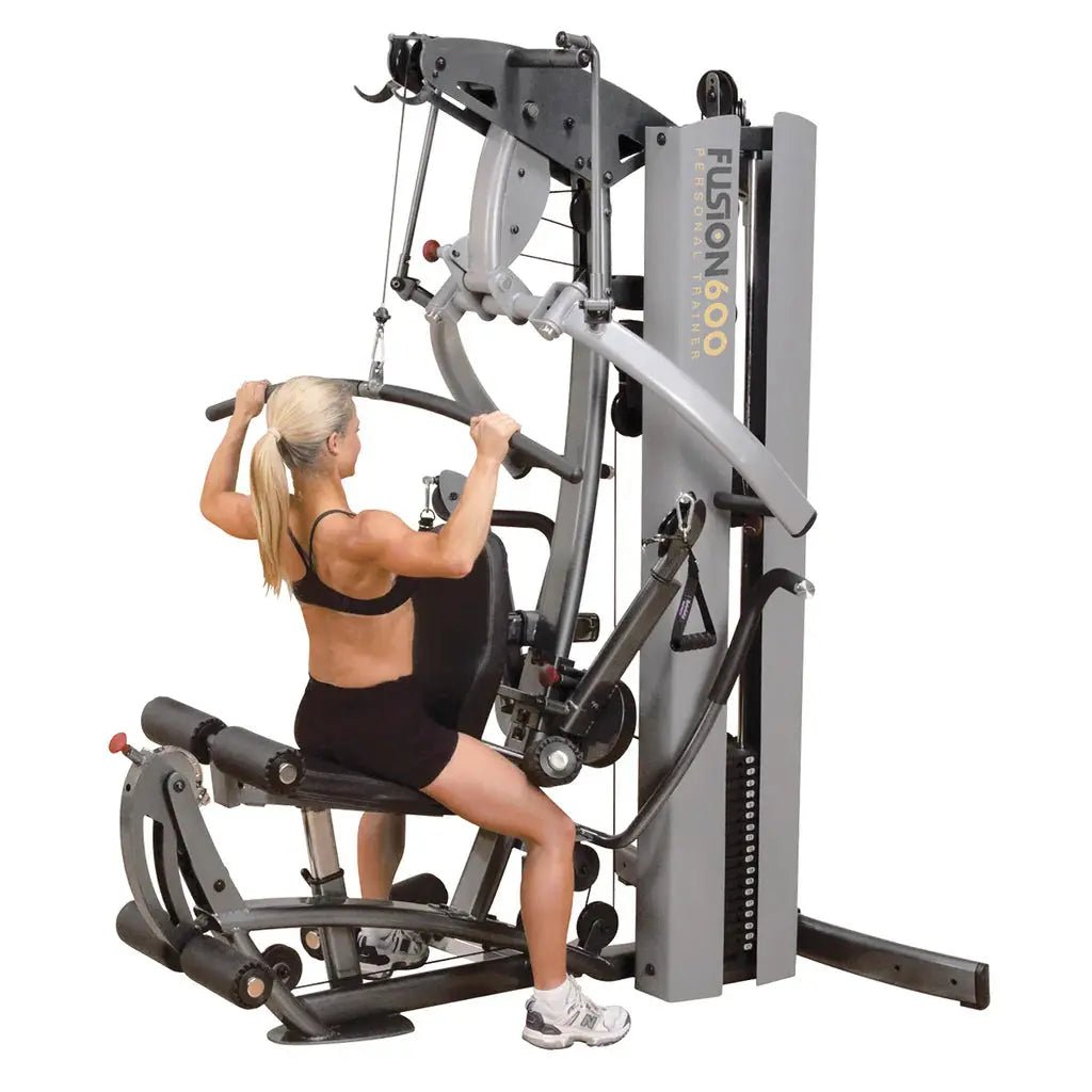 Body - Solid Fusion F600 Multi - Station Home Gym – Compact Full - Body Strength Trainer with 95 kg Stack - Apex Gym