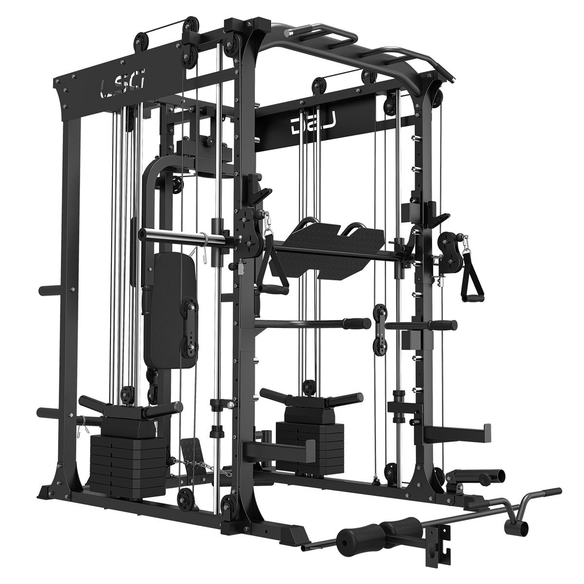 NNEDSZ GRK200 10 - in - 1 Home Gym Station – Power Rack, Smith Machine & Cable Crossover for Total Strength Training - Apex Gym