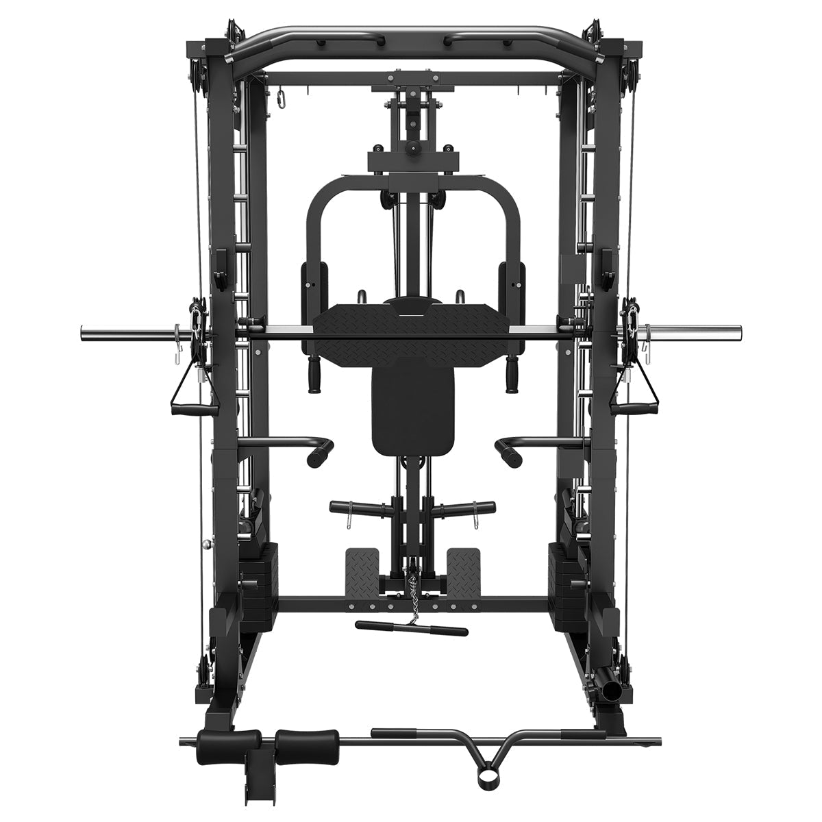 NNEDSZ GRK200 10 - in - 1 Home Gym Station – Power Rack, Smith Machine & Cable Crossover for Total Strength Training - Apex Gym