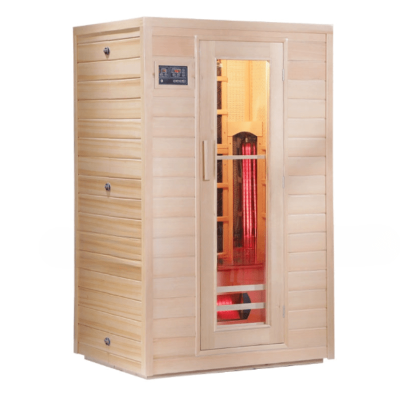 NNETB Infrared Double Light Sauna Room with Tourmaline – Compact Home Wellness Therapy for Detox & Relaxation - Apex Gym