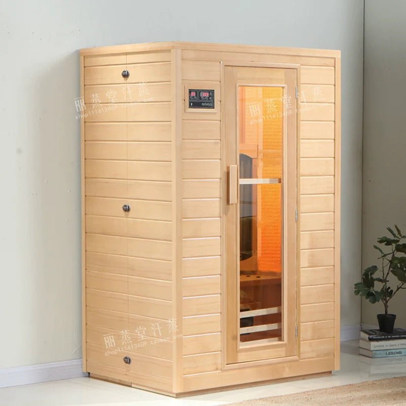 NNETB Infrared Double Light Sauna Room with Tourmaline – Compact Home Wellness Therapy for Detox & Relaxation - Apex Gym
