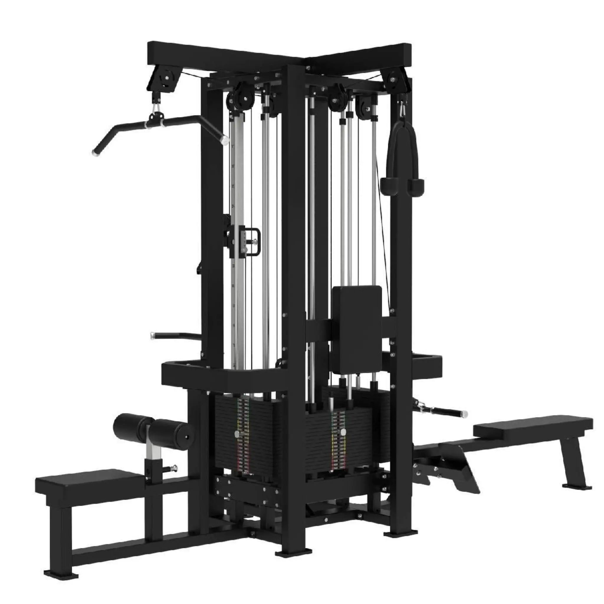 Titanium Strength 4 - Station Elite Multi Gym – Commercial 400 kg Stack Powerhouse for Multi - User Training - Apex Gym