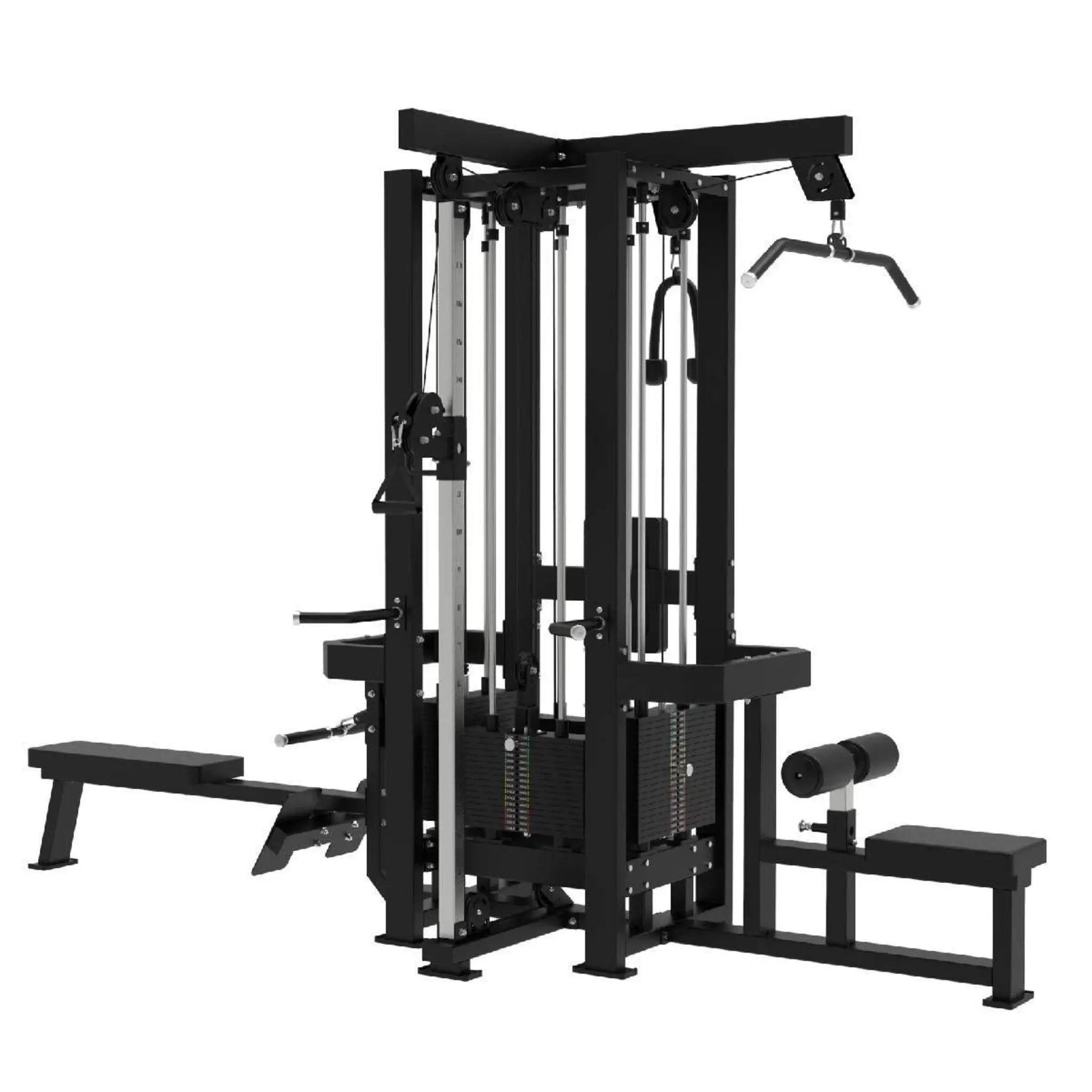 Titanium Strength 4 - Station Elite Multi Gym – Commercial 400 kg Stack Powerhouse for Multi - User Training - Apex Gym