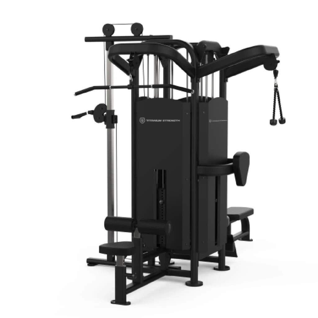 Titanium Strength 4 - Station Multi Gym – Black Series Commercial Kraftstation for Multi - User Full - Body Training - Apex Gym