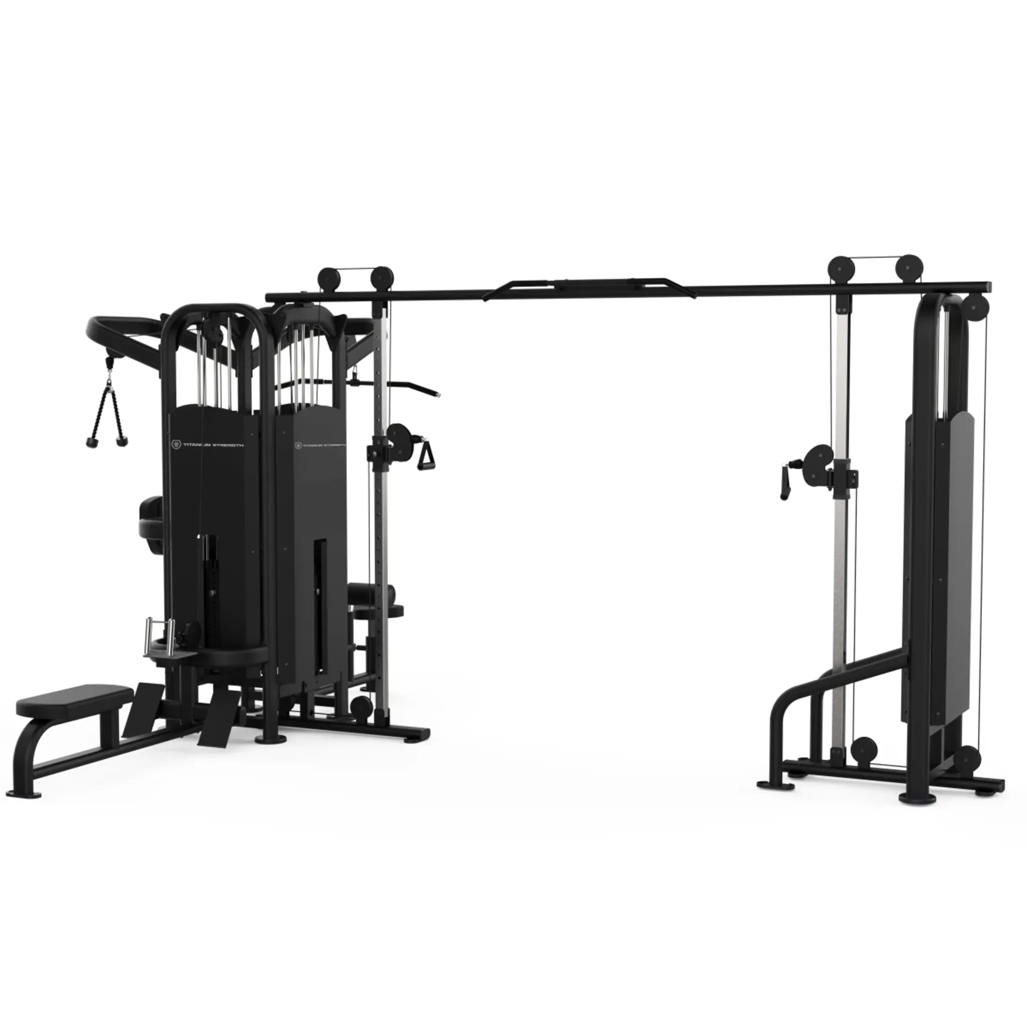 Titanium Strength 5 - Station Multi Gym – Black Series Commercial Powerhouse for Multi - User Strength Training - Apex Gym