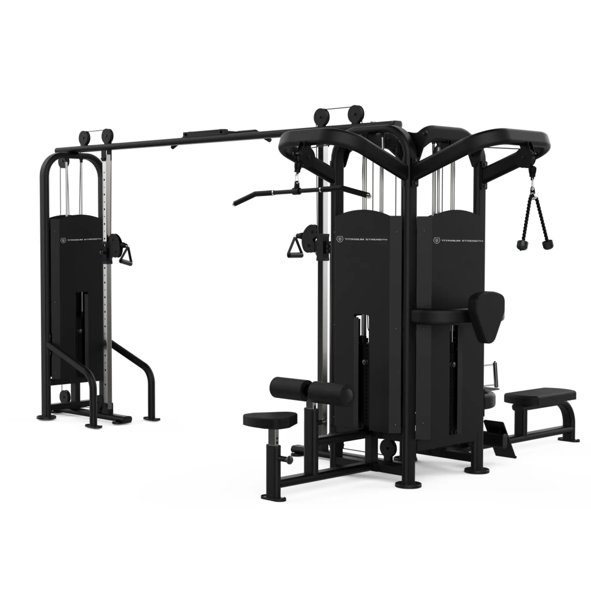 Titanium Strength 5 - Station Multi Gym – Black Series Commercial Powerhouse for Multi - User Strength Training - Apex Gym