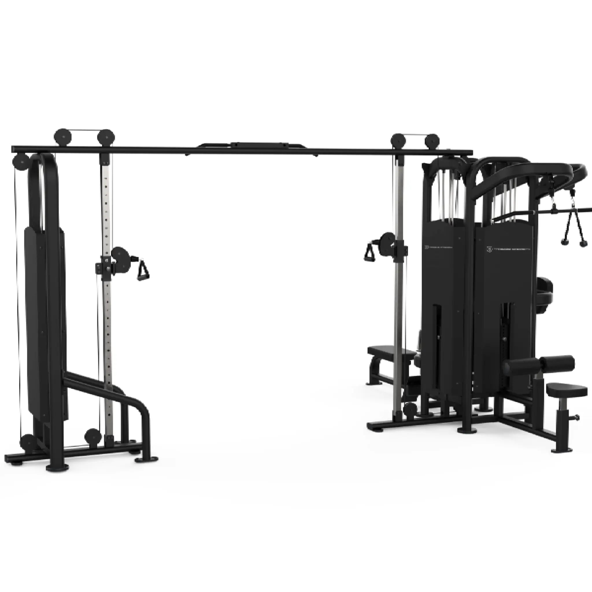 Titanium Strength 5 - Station Multi Gym – Black Series Commercial Powerhouse for Multi - User Strength Training - Apex Gym