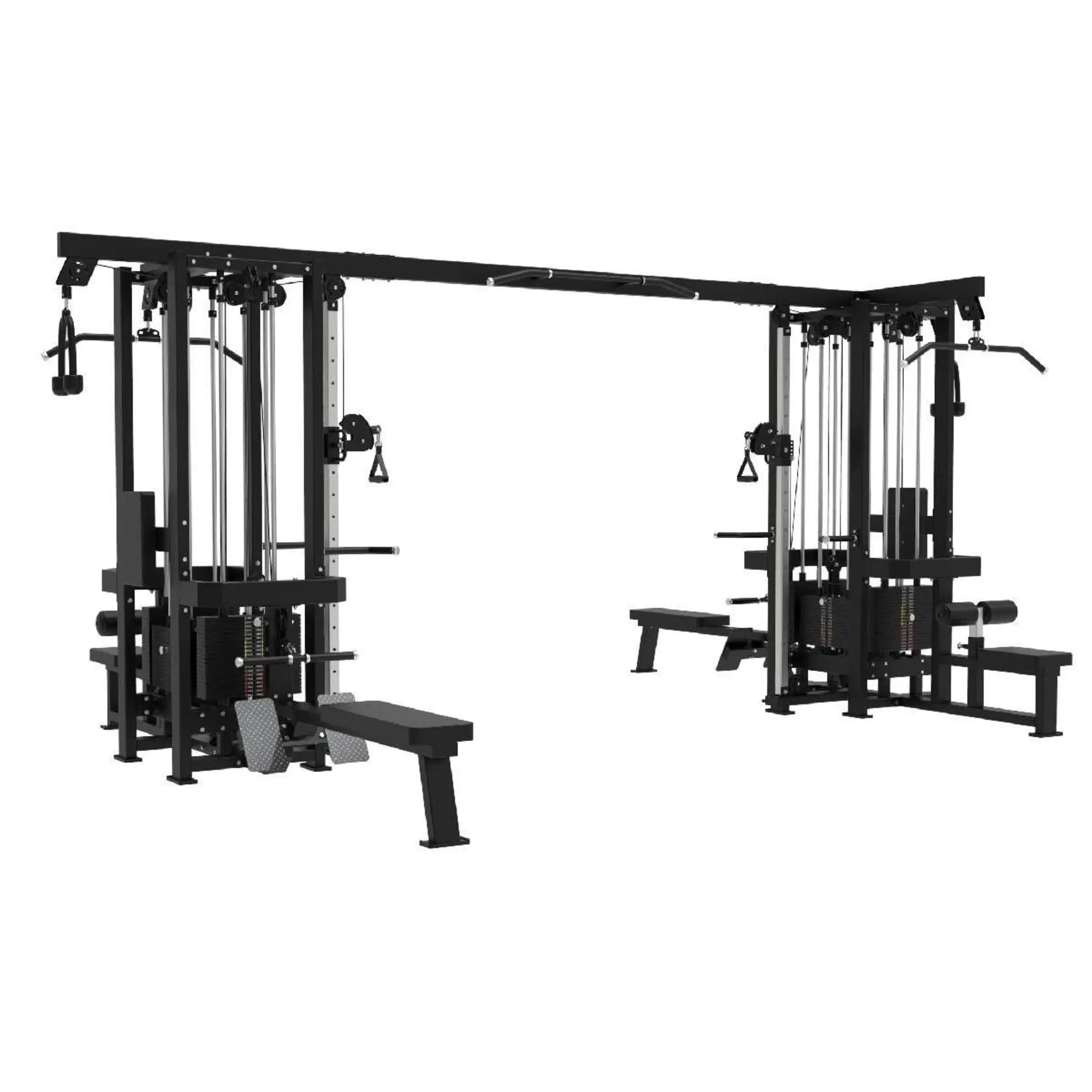 Titanium Strength 8 - Station Elite Multi Gym – Commercial 800 kg Stack Powerhouse for Up to 8 Simultaneous Users - Apex Gym