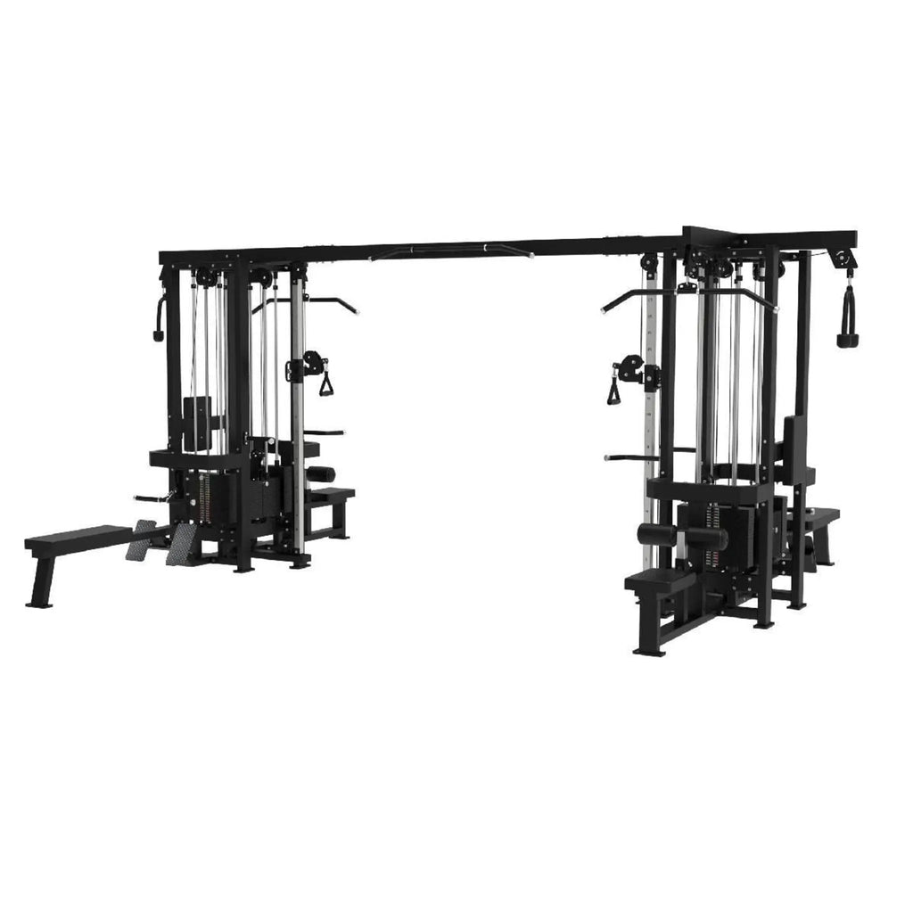 Titanium Strength 8 - Station Elite Multi Gym – Commercial 800 kg Stack Powerhouse for Up to 8 Simultaneous Users - Apex Gym