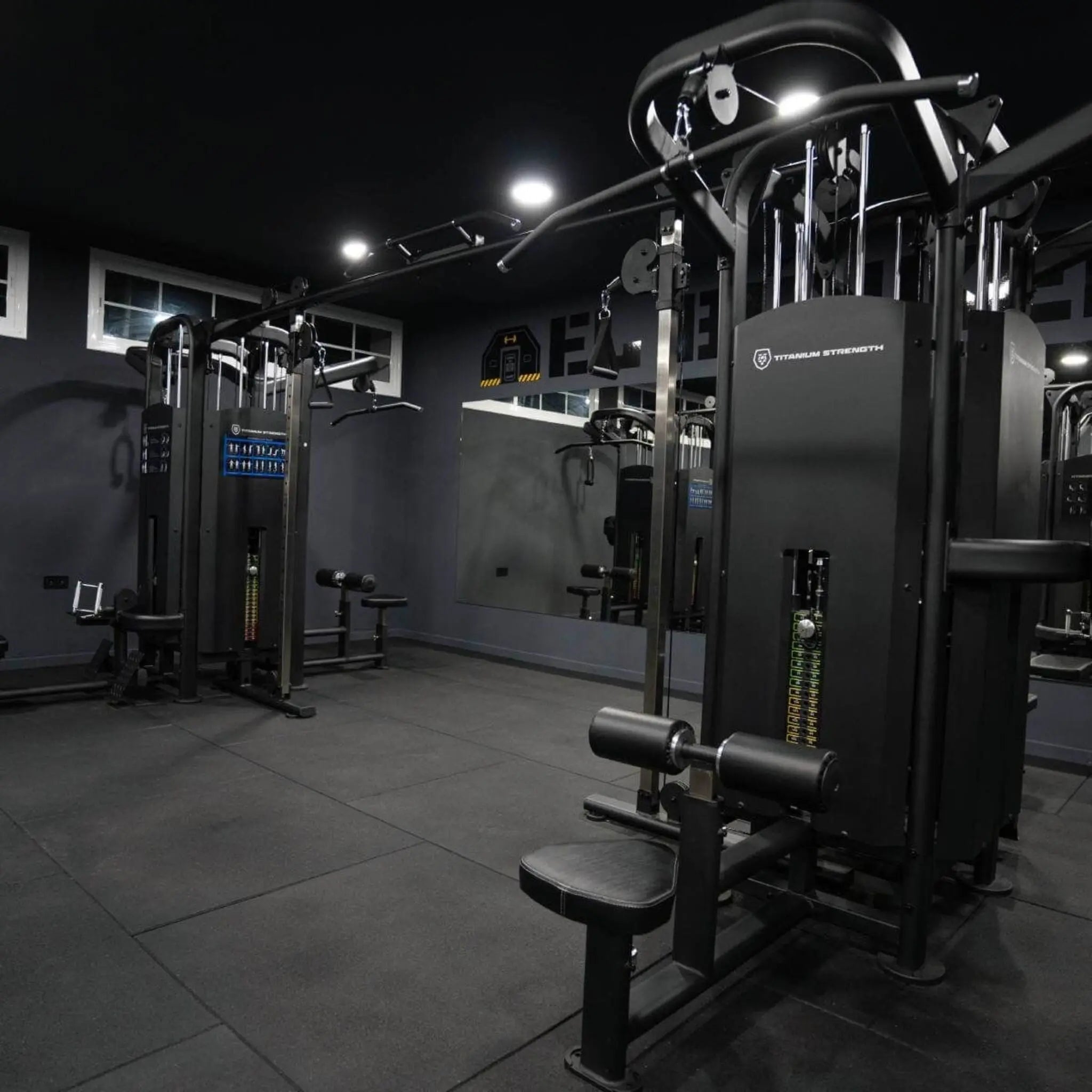 Titanium Strength 8 - Station Multi Gym – Black Series Commercial Powerhouse for Up to 8 Simultaneous Users - Apex Gym