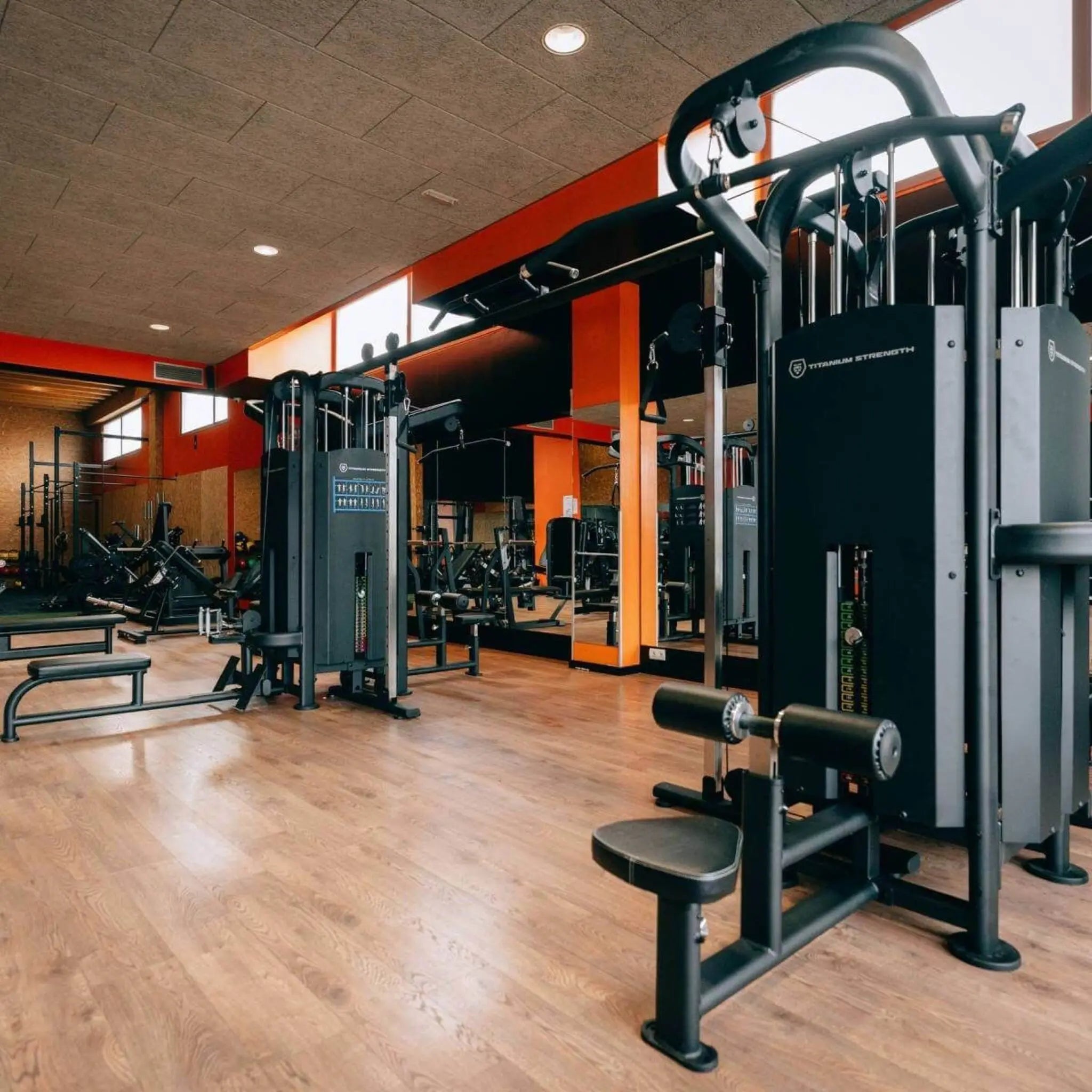 Titanium Strength 8 - Station Multi Gym – Black Series Commercial Powerhouse for Up to 8 Simultaneous Users - Apex Gym