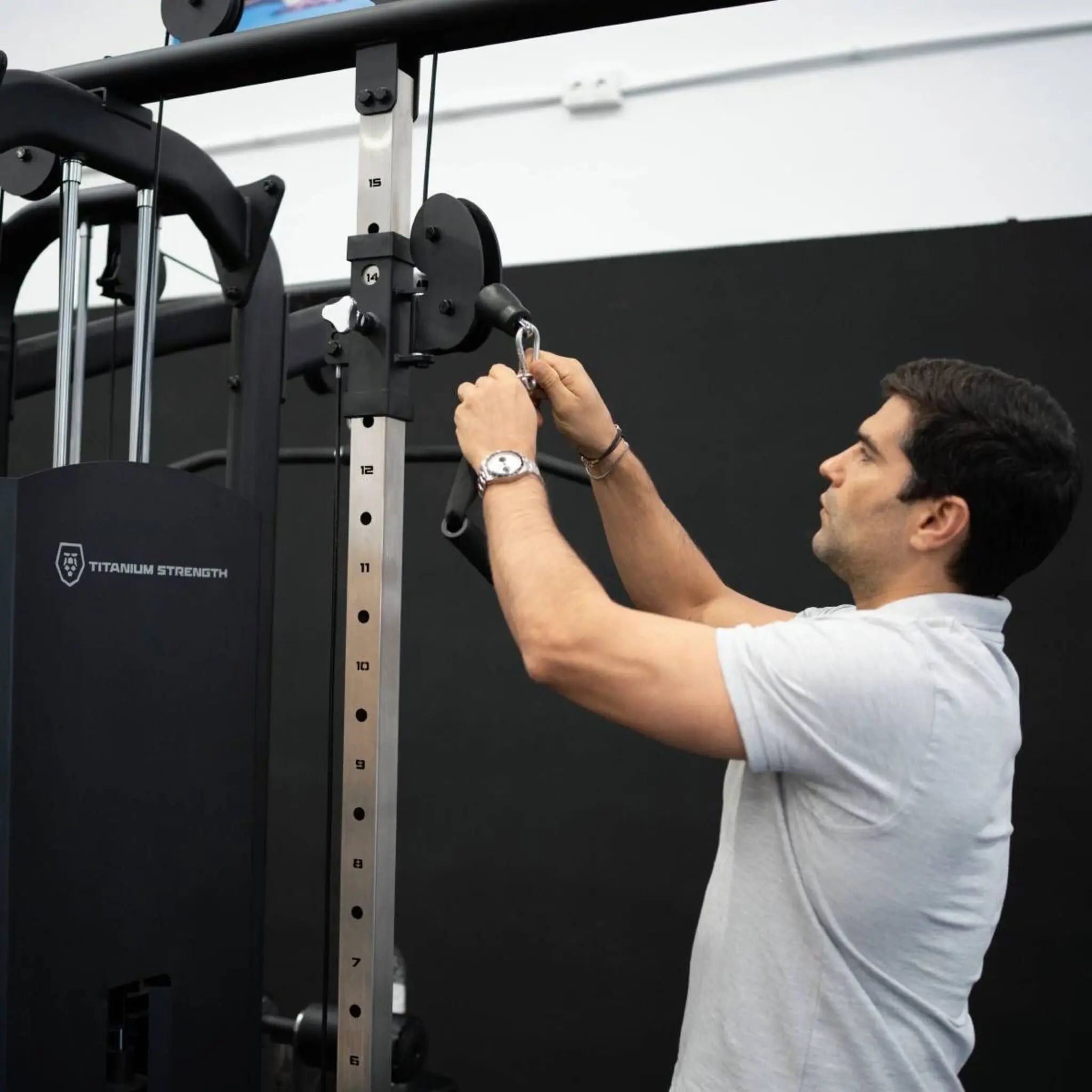 Titanium Strength 8 - Station Multi Gym – Black Series Commercial Powerhouse for Up to 8 Simultaneous Users - Apex Gym